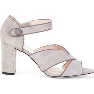Sole Society Suede Block Heel Sandals - Adena